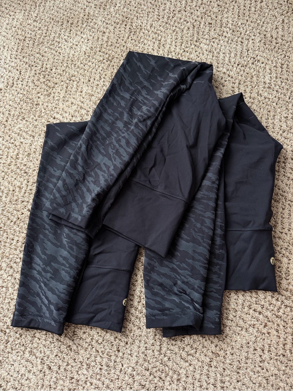 lululemon athletica Black Heathered Camo Leggings